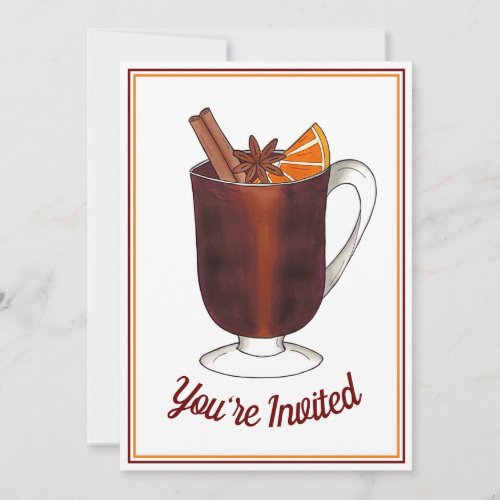 Mulled Wine Welcome Open House Housewarming Party Invitation
