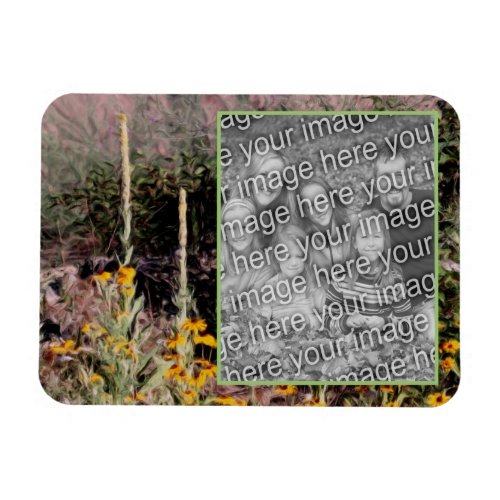 Mulleins Black Eyed Susan Flowers Add Your Photo Magnet