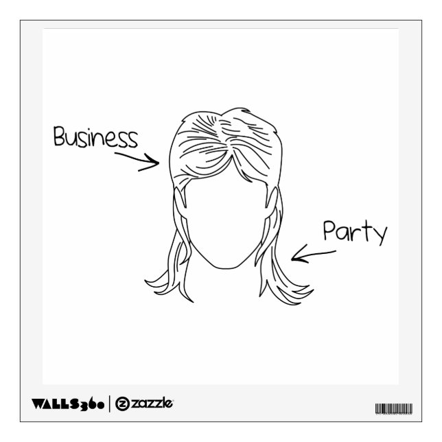 Mullet Anatomy Wall Decal (Front)