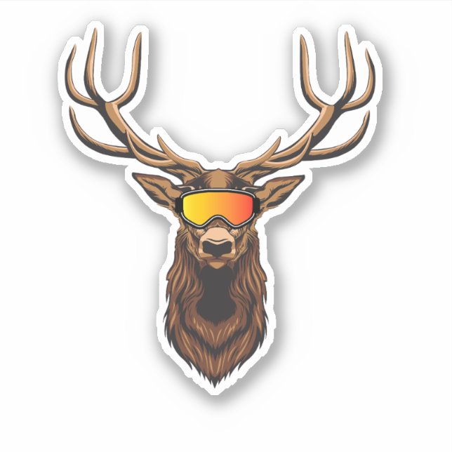 Mullet Deer, Deer Hunting Sticker (Front)