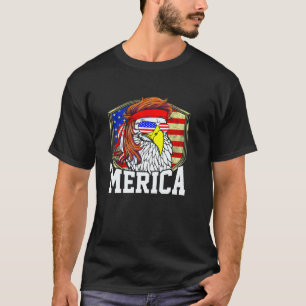 Mullet Eagle Bald Eagle Funny 4th of July Redneck T-Shirt