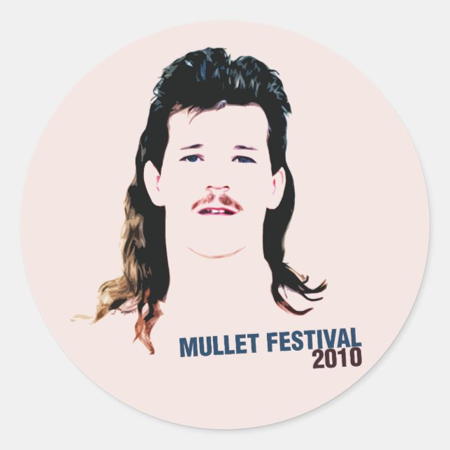 Mullet Festival 2010 Classic Round Sticker (Front)
