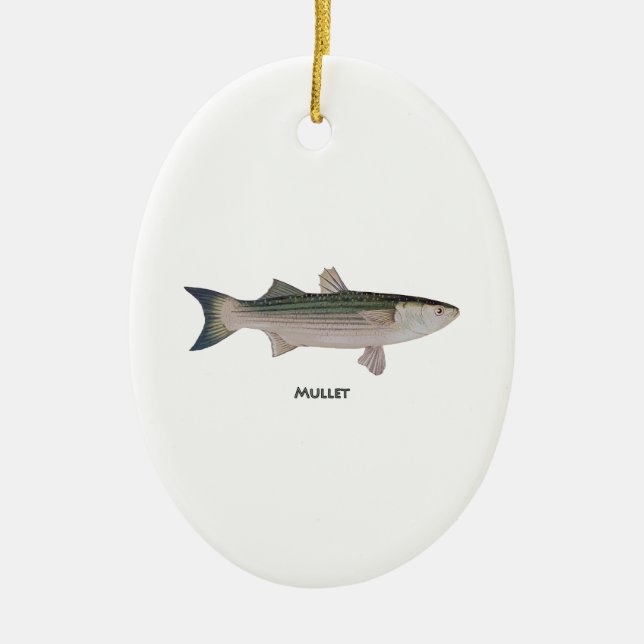 Mullet Logo Ceramic Ornament (Front)