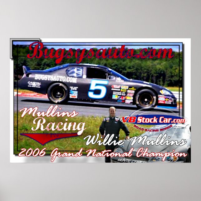 Mullins racing poster (Front)