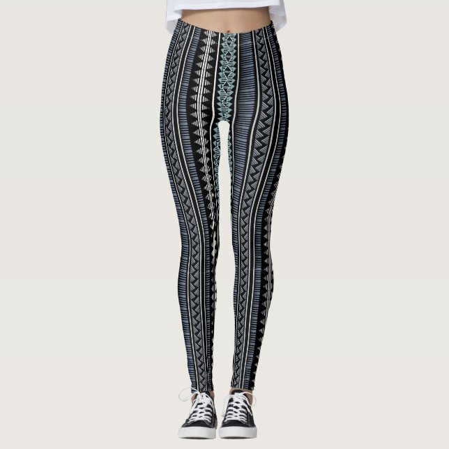 Multi Aztec Print Women's Leggings (Front)