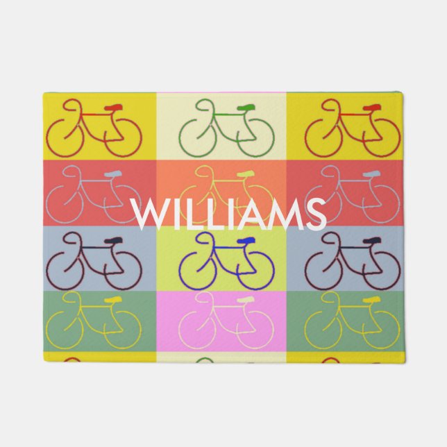 Multi-Bike - Gray, Yellow, Green, Red Doormat (Front)