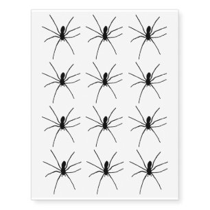 Multi Black Spider Template Temporary Tattoos