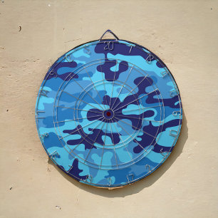 Multi Blue Blue Camouflage Game Dart Board