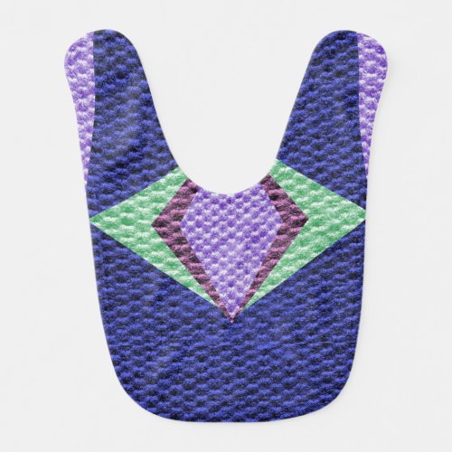 Multi blue Color Texture Crochet Bib