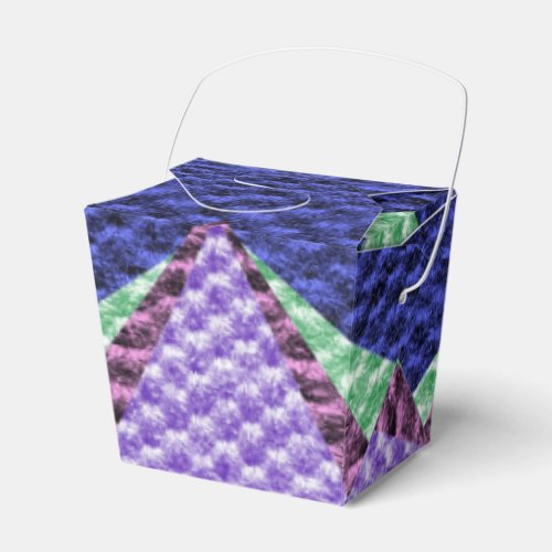 Multi blue Color Texture Crochet Favor Boxes