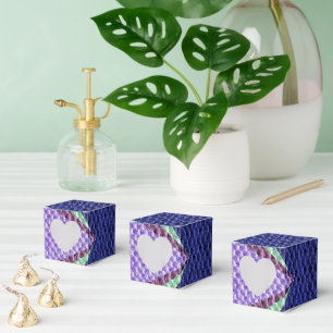 Multi blue Color Texture Crochet Favor Boxes