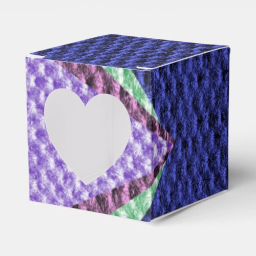 Multi blue Color Texture Crochet Favor Boxes