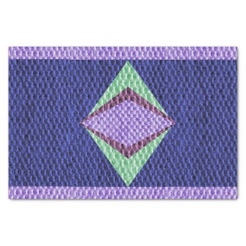 Multi blue Color Texture Crochet Tissue Paper