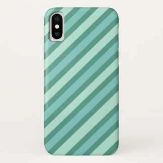 Multi Blue Stripes iPhone X Case