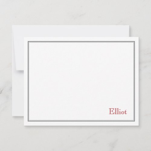 Multi_Border Flat Note Thank You Card Bar Mitzvah