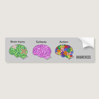 Multi-Brain Bumper Sticker