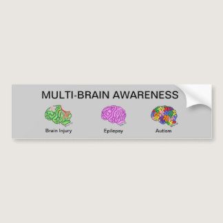 Multi-Brain Bumper Sticker