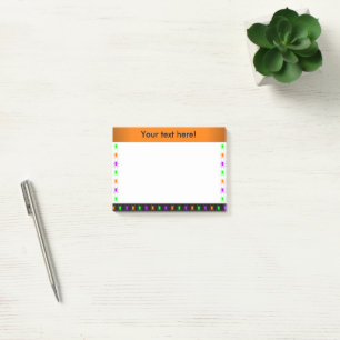 Multi bright spiders orange personalized post-it notes