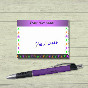 Multi bright spiders personalized post-it notes