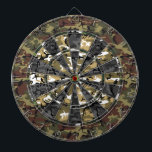 Multi Camo Dart Board<br><div class="desc">Multiple colored camouflage dartboard.</div>