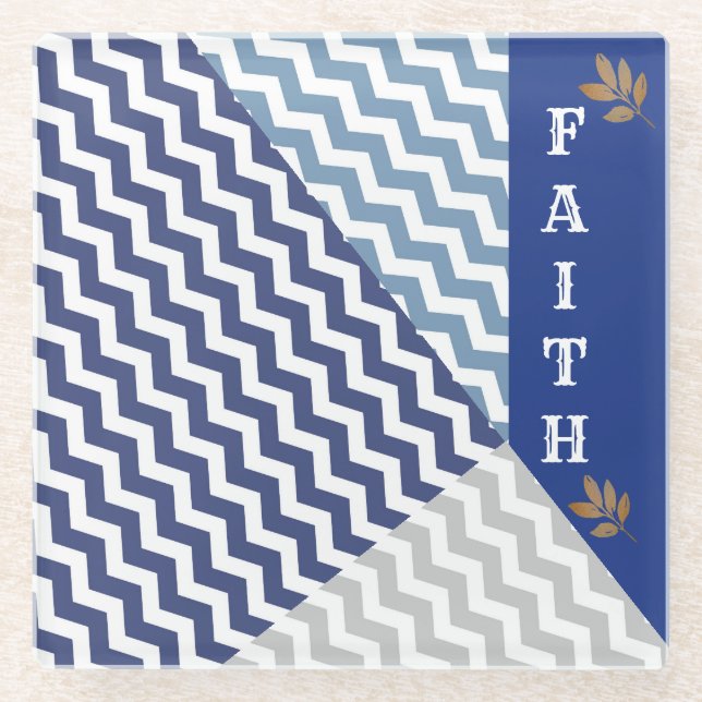 Multi-Chevron Color "Faith" Coaster (Front)