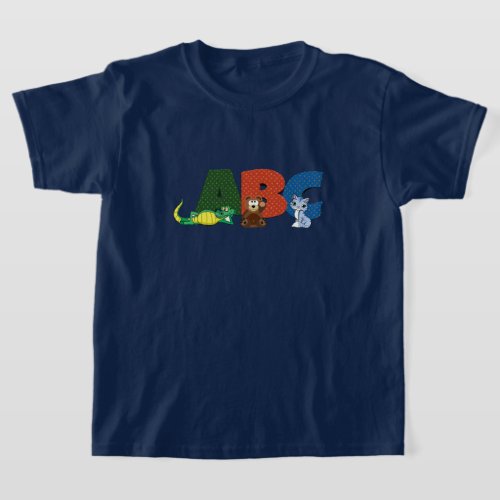 Multi_color ABC lettering T_Shirt T_Shirt