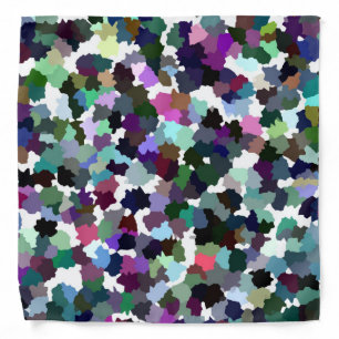 Multi-Color Abstract Crystal Pattern Bandana