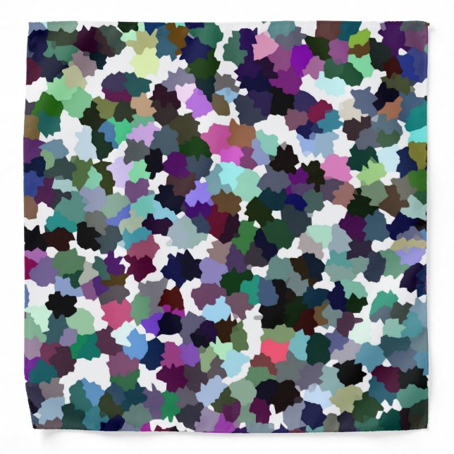 Multi-Color Abstract Crystal Pattern Bandana (Front)