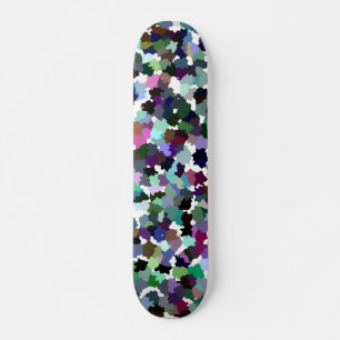 Multi-Color Abstract Crystal Pattern Skateboard Deck