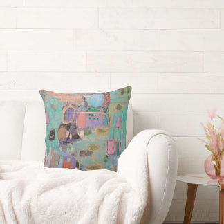 Multi-Color Abstract Design Pillow
