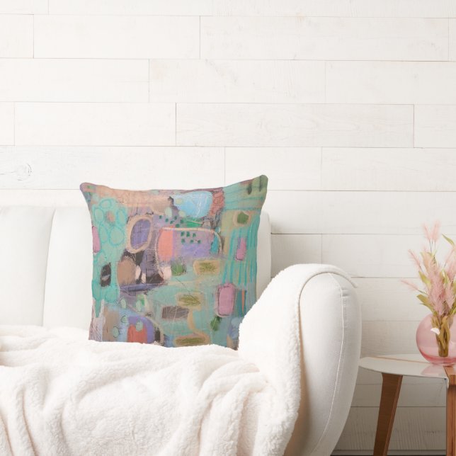 Multi-Color Abstract Design Pillow (Couch)