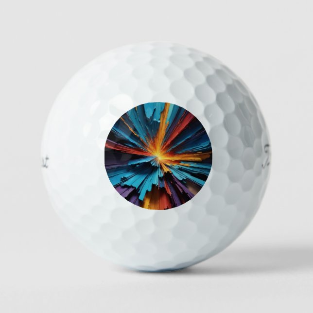 Multi Color Abstract Golf Balls (Front)