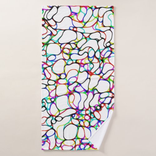 Multi_Color Abstract Pattern Bath Towel