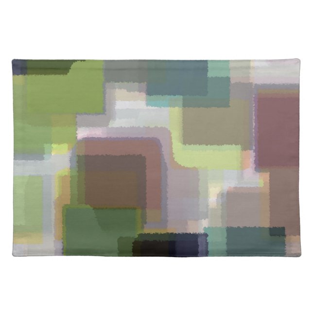 Multi-Color Abstract Pattern Cloth Placemat (Front)