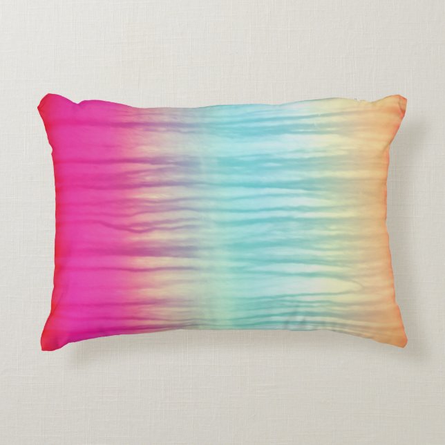 Multi-Color Abstract Pattern Decorative Pillow (Front)