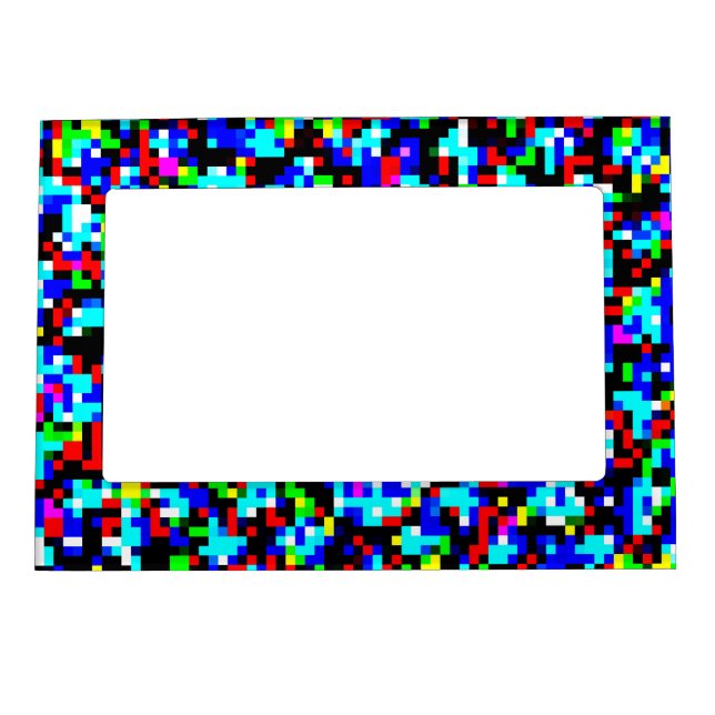 Multi-Color Abstract Pattern Magnetic Picture Frame (Front)