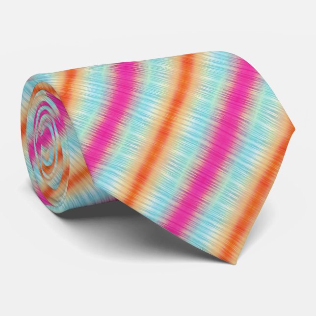 Multi-Color Abstract Pattern Neck Tie (Rolled)