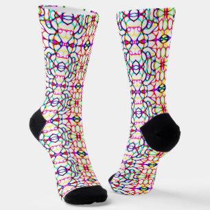 Multi-Color Abstract Pattern  Socks