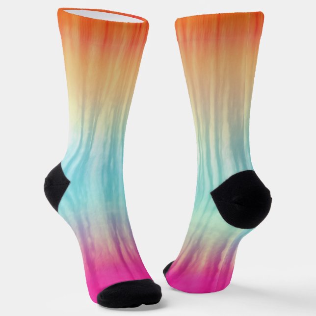 Multi-Color Abstract Pattern Socks (Angled)