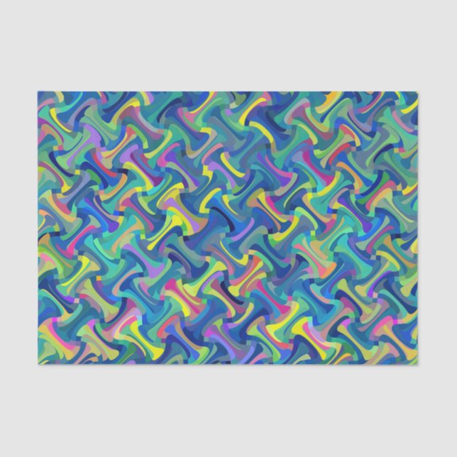 Multi-Color Abstract Pattern Tissue Paper (Front)