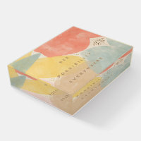 Multi Color Abstract Shapes Quote Paperweight