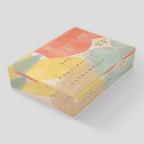 Multi Color Abstract Shapes Quote Paperweight