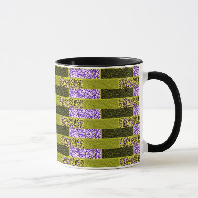 Multi Color Alternating Lines Abstract Mug (Right)