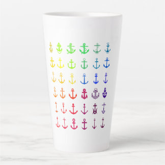 Multi Color Anchor Latte Mug