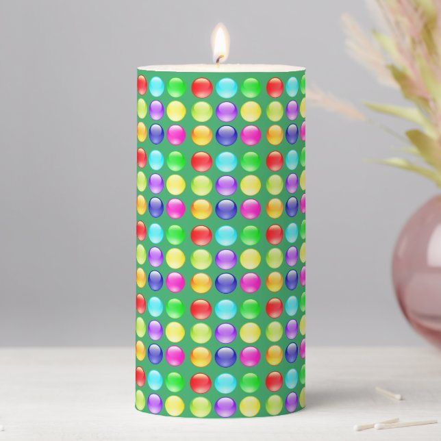 Multi-color Artful Pillar Candle (In Situ)