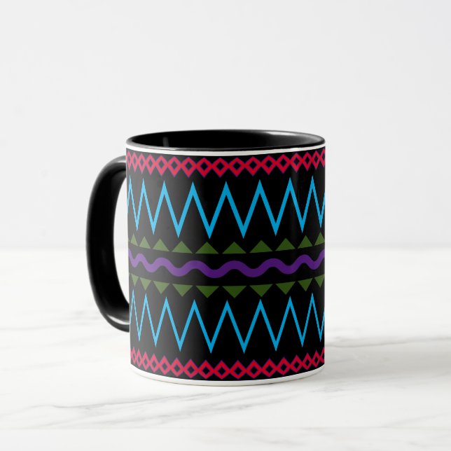 Multi Color Artsy Pattern Design  Mug (Front Left)
