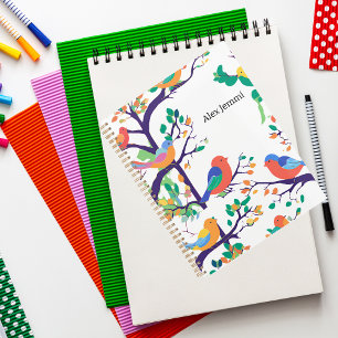  Multi  color Birds Planner