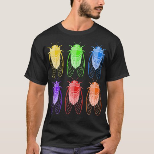 Multi Color Brood X Periodical Cicada 2021 Swarm  T_Shirt