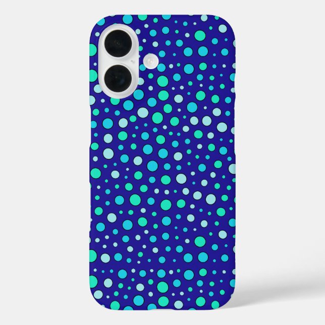 Multi color Bubbles on Blue Case-Mate iPhone Case (Back)
