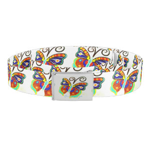 Multi-color butterflies any background color belt